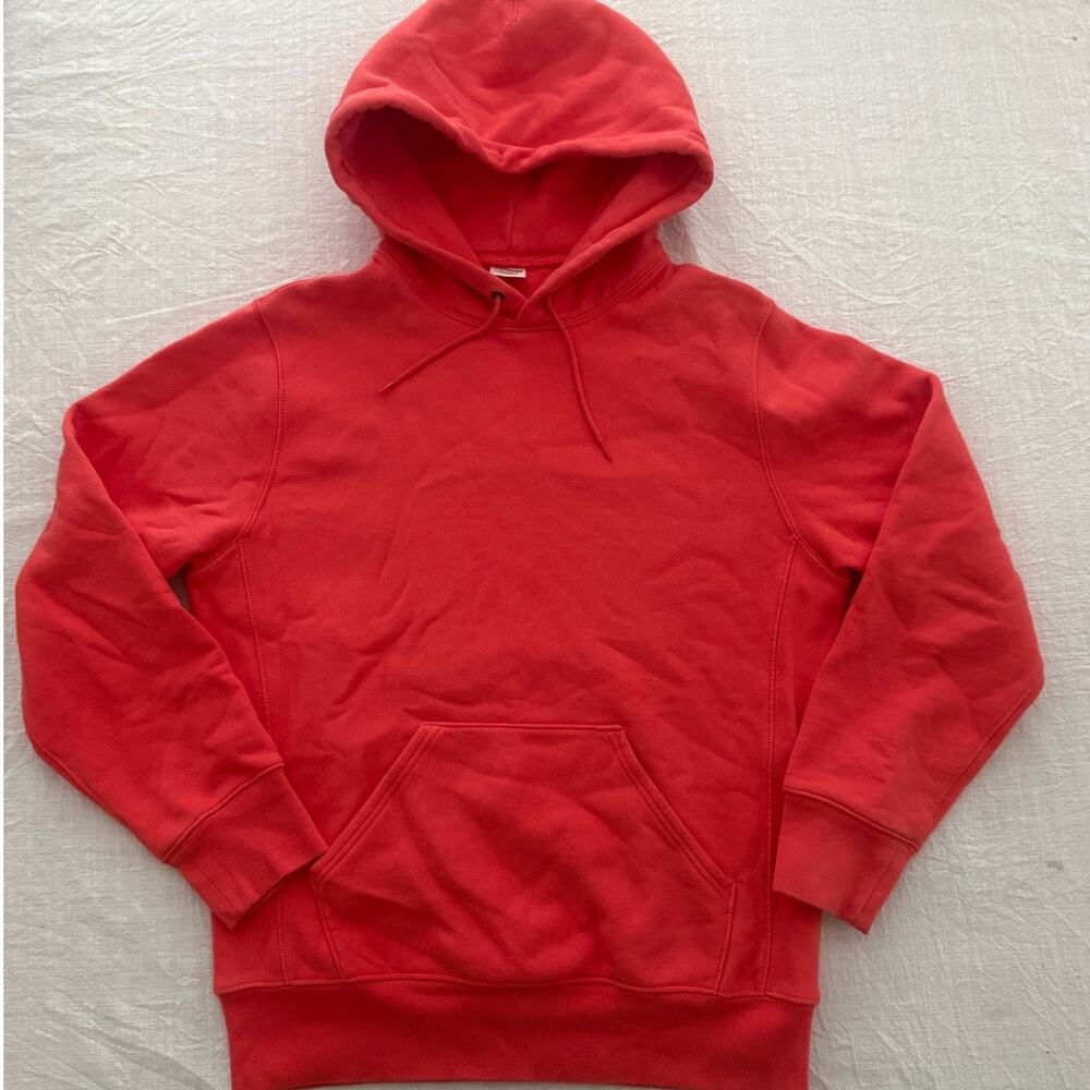 J Crew | redish blood orange re-imagined sportswear hoodie sweatshirt | small